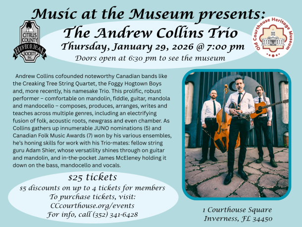 Andrew Collins Trio flyer 2026